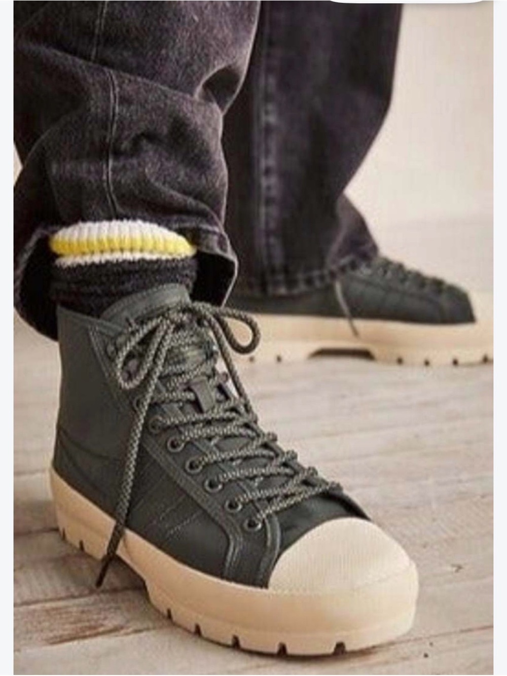 Gola Coaster Peak High Hiker Sneakers - Green- Size US 7 / UK 5